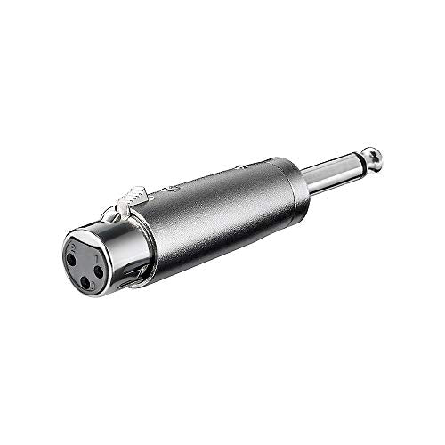Goobay 27451 Adattatore XLR, Connettore Jack AUX Mono da 6.35mm a Presa XLR