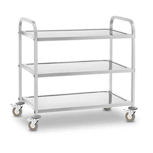 Royal Catering Carrello Portavivande di Servizio Acciaio Inox - Ilgrandebazar