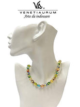Carica l&#39;immagine nel visualizzatore di Gallery, Venetiaurum - Collana Girocollo Da Donna Con Perle Multicolor In Vetro...