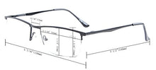 Carica l&#39;immagine nel visualizzatore di Gallery, Eyekepper Mezza Montatura Cerniera a Molla Occhiali da +2.25, R1614-gunmetal - Ilgrandebazar