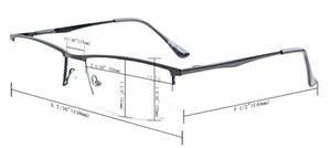 Eyekepper Mezza Montatura Cerniera a Molla Occhiali da +2.25, R1614-gunmetal - Ilgrandebazar