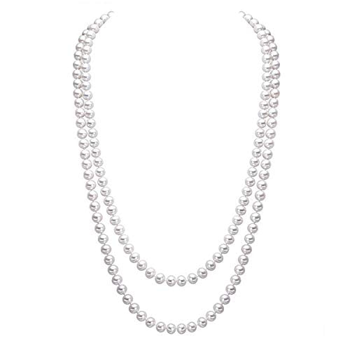 Merdia Elegante collana da donna con perle artificiali, ideale indossare... - Ilgrandebazar