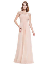 Carica l'immagine nel visualizzatore di Gallery, Ever-Pretty Vestito da Damigella Donna Girocollo Maniche Corte 40, Arrossire - Ilgrandebazar