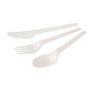BIOZOYG Forchette Monouso Forchetta Plastica Bianca 163mm (50 pezzi), Bianco - Ilgrandebazar