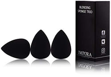 Carica l&#39;immagine nel visualizzatore di Gallery, Set Trio Spugne per Sfumatura di Impora London/Beauty Makeup Blender Nero