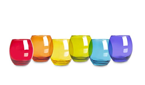 Excelsa San Josè Set 6 Bicchieri Acqua, Vetro, Multicolore - Ilgrandebazar