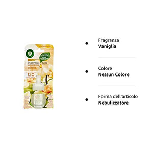 Airwick Confezione da 6 Ricariche per Diffusore Elettrico di Oli Essenziali alla Fragranza di Vaniglia e Thè Bianco, Profumatore per Ambienti