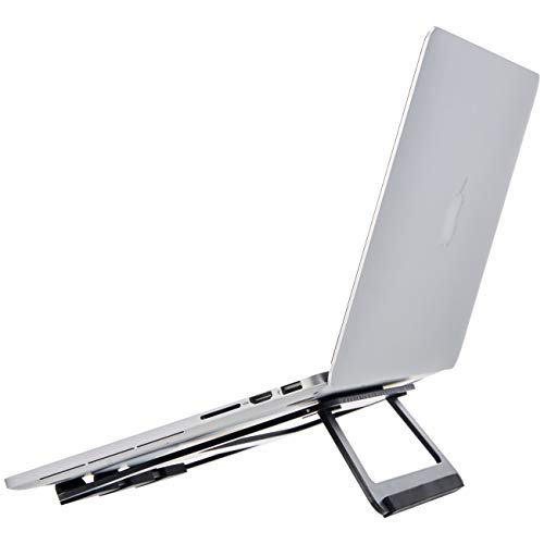 AmazonBasics - Supporto richiudibile in alluminio per PC portatili con Nero