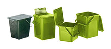 Carica l&#39;immagine nel visualizzatore di Gallery, Rotho 17799 - Bidone da 9 litri Rettangolare, Verde, 23 x 22.5 x 27.5 cm