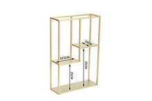 Carica l&#39;immagine nel visualizzatore di Gallery, Dipamkar® 40 x 60cm - Mensola a muro in metallo stile Rettangolo, Gold - Ilgrandebazar