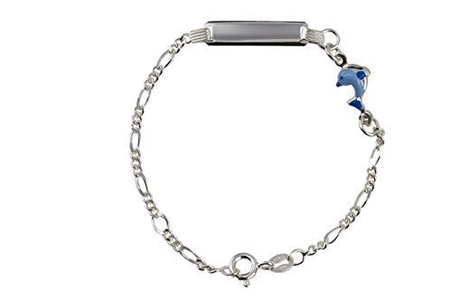 AKA Gioielli - Bracciale Targhetta Identificativa Bambini Argento 925 con...