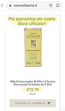 Carica l&#39;immagine nel visualizzatore di Gallery, Le Fascine Olio Extravergine Di Oliva Italiano In Latta Da 5 Lt 100 %...