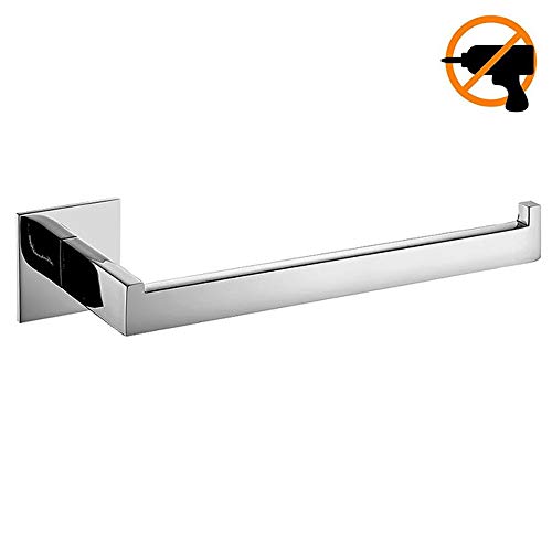 Portasciugamani Autoadesivo In Acciaio Inox - Senza Foratura, Cromato, Per Bagno E Cucina - Foto 8