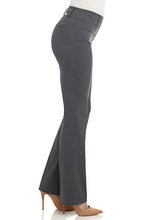 Carica l'immagine nel visualizzatore di Gallery, Rekucci Pantaloni Appena Boot-Cut per Donna di Grande 42, Grigio Carbone