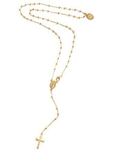 Carica l&#39;immagine nel visualizzatore di Gallery, Collana lunga rosario in Argento 925 dorato - Linea Italia gioielli Made in... - Ilgrandebazar