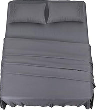 Carica l'immagine nel visualizzatore di Gallery, Utopia Bedding - Set Lenzuola Letto - Spazzolata Matrimoniale, Grigio - Ilgrandebazar
