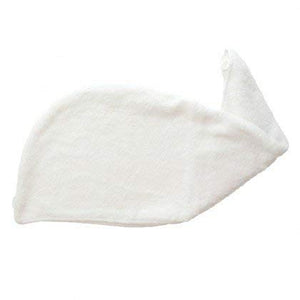 aztex Asciugamano Turbante per Capelli Chiusura ad Anello 64_x_23_cm, Bianca - Ilgrandebazar