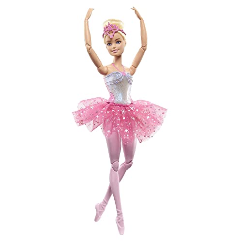 Barbie Dreamtopia Luci Scintillanti - Bambola Barbie, Ballerina Magico Tutu, magica ballerina dai capelli biondi, con luci, coroncina e tutù rosa, Giocattolo per Bambini 3+ Anni, HLC25