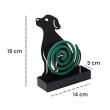 Carica l'immagine nel visualizzatore di Gallery, Baroni Porta Zampirone in Metallo Cane Nero. Portazampirone da interno o da esterno 14x5x19 cm