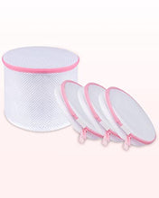 Carica l'immagine nel visualizzatore di Gallery, BillyBath - Rete per lavatrici, per lavatrice, grande sacchetto per biancheria, per calze, reggiseni, biancheria intima e lingerie, set da 4 pezzi, rosa