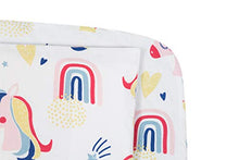 Carica l'immagine nel visualizzatore di Gallery, FlyIdeas Lenzuola Next2Me Set MAXI 8 pz 83x50cm | 50x83 cm, Rainbow Unicorns