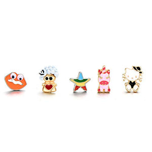 30 paia anallergici set orecchini per bambina ragazza perle Animale gatto... - Ilgrandebazar