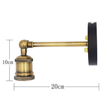 Carica l&#39;immagine nel visualizzatore di Gallery, Lampade da parete, E27 Vintage Applique parete Interno Regolabile Testa...