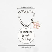 Carica l&#39;immagine nel visualizzatore di Gallery, Hightopup Portachiavi cuore amicizia, idee regalo migliore amica compleanno, laurea donna speciale sorella teenager