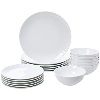 Basics - Servizio di piatti per 6 persone, 18 pezzi, Raggi moderni