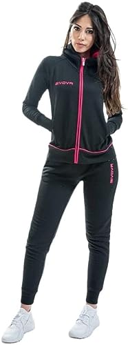 GIVOVA Star New LFB26, Tuta Donna, NERO/FUXIA L