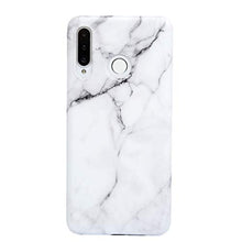 Carica l&#39;immagine nel visualizzatore di Gallery, 2x Cover per Huawei P30 Lite, Marmo TPU Gel Case Nero Bianco/ Grigio Bianco - Ilgrandebazar
