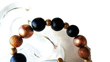 Carica l&#39;immagine nel visualizzatore di Gallery, Orologio da polso donna elasticizzato Bracciale perle Legno Bianco Nero... - Ilgrandebazar