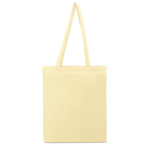 10 BORSE SHOPPER IN COTONE, colore beige, ideale per pittura su stoffa