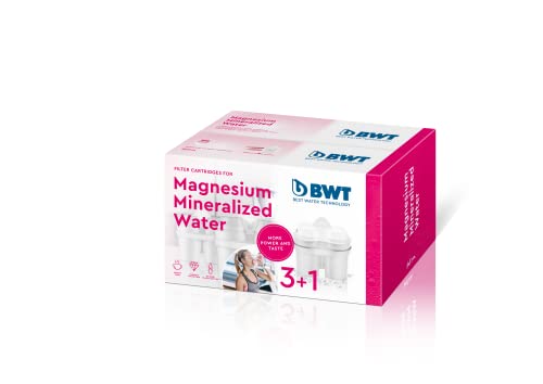 BWT Filtro con tecnologia brevettata al Magnesio Mg2+. Confezione da 3+1