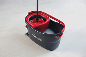 Vileda Turbo Sistema Lavapavimenti Rotante con Manico Telescopico e Fiocco, 55 - 130 cm, Rosso/Nero