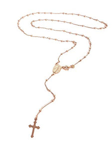 Collana rosario in Argento 925 placcato rosa - Linea Italia gioielli Made in... - Ilgrandebazar