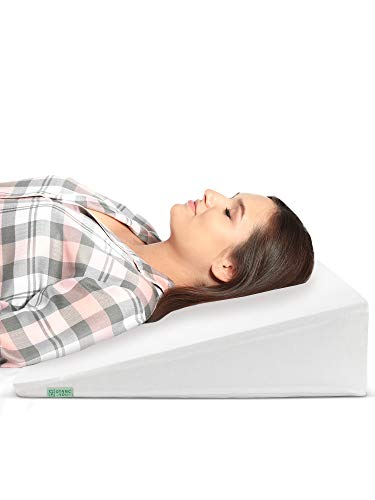 Cuscino A Cuneo In Memory Foam URBLAPOW | Set Di 3 Pezzi Per Lettura, Reflusso Acido, Russamento E Supporto Gambe | Copertura In Flanella Lavabile, Grigio - 4