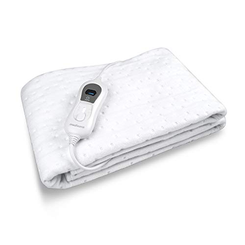 medisana HU 665 Sottocoperta elettrica, 150 x 80 cm, spegnimento automatico, protezione da surriscaldamento, 3 impostazioni di temperatura, lavabile, scaldamaterasso adatto a tutti i materassi