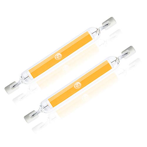 Bonlux R7S LED 78mm Lampadina 5 Watt 2-Pezzi 5w r7s Fila, Bianco Calda - Ilgrandebazar