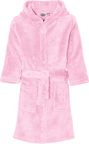 Playshoes Fleece-Bademantel, Morgenmantel Capo d'Abbigliamento, Rosa (Rosa 14), 122-128 Unisex-Bambini