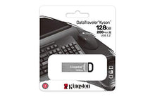 Carica l'immagine nel visualizzatore di Gallery, Kingston DataTraveler Kyson Drive Flash USB3.2 128 GB, con Elegante Guscio in Metallo senza Cappuccio Protettivo