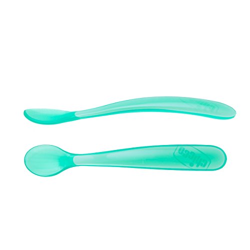 Chicco 00006828210000 Morbido Cucchiaio, Silicone, 6+ Mesi, Azzurro, Azzurro