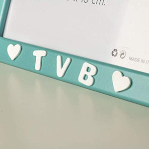 Cornici Celeste per foto in legno con la scritta Nonno TVB e decorata con...