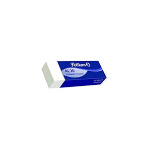 Pelikan 5470 Gomma AL 20 Bianca, Sacchetto da 4 Pezzi, Adatta per Disegno Tecnico e Scolastico, Forma a Blocchetto, per Matita