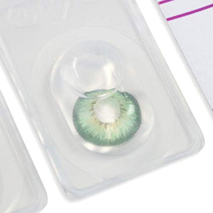 GLAMLENS Lenti a contatto colorate verdi Fresh Green - mensili - con porta...