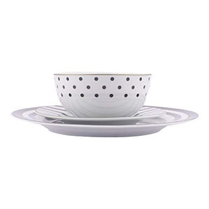AmazonBasics - Servizio di piatti per 6 persone, 18 Eleganza Contemporanea - Ilgrandebazar