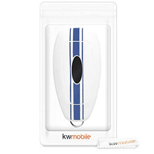 Carica l'immagine nel visualizzatore di Gallery, kwmobile Cover Chiave Compatibile con Ford 3 Strisce Rally blu / bianco