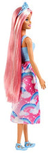 Carica l&#39;immagine nel visualizzatore di Gallery, Barbie Bambola Principessa Arcobaleno con Capelli Rosa Lunghi e Spazzola,... - Ilgrandebazar