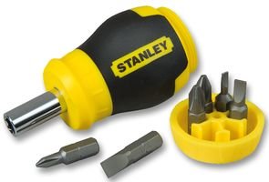Stanley 0-66-357 Cacciavite PortaInserti Magnetico, Set di 6 Inserti, Nano