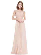 Carica l'immagine nel visualizzatore di Gallery, Ever-Pretty Vestito da Damigella Donna Girocollo Maniche Corte 40, Arrossire - Ilgrandebazar